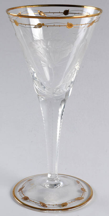 Paula (V Shape) Water Goblet by Moser-1