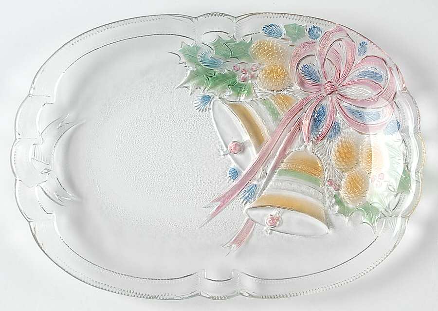 Festive Bells 10" Oval Platter by Mikasa-1