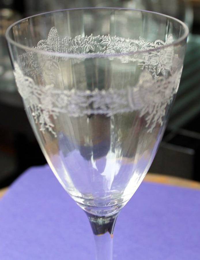 Brambler Rose Clear (Stem 7565) Water Goblet by Morgantown-1