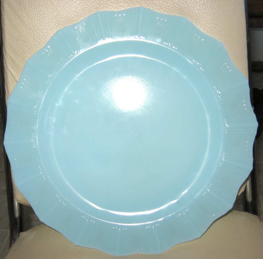 Cremax Blue (Opaque) Sandwich Plate by MacBeth-Evans-1