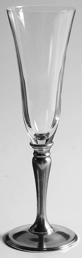 Classic (Crystal, Pewter) Trumpet Fluted Champagne by Match Pewter-1