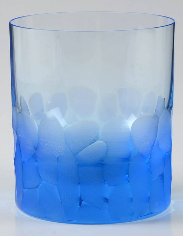 Pebbles Dark Blue Double Old Fashioned by Moser-1
