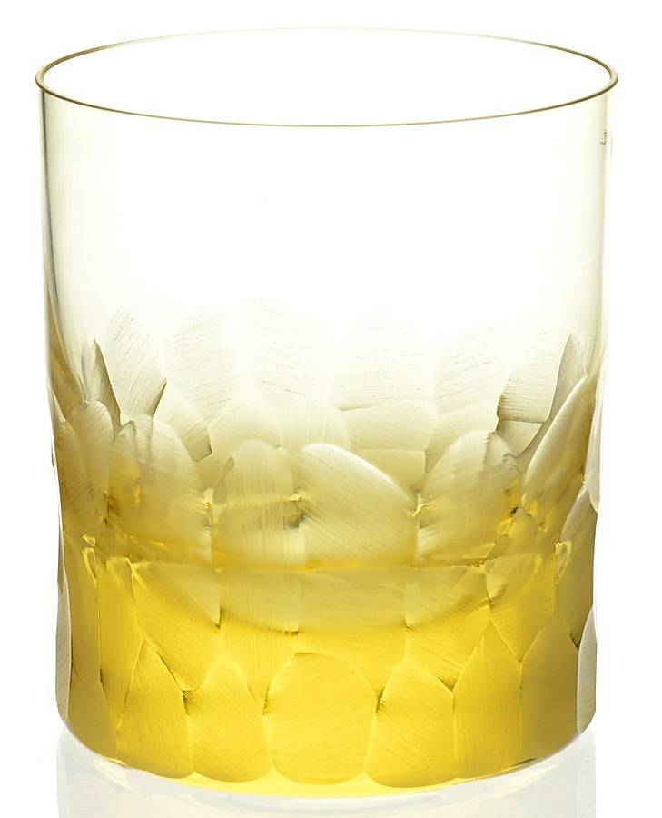 Pebbles Yellow Double Old Fashioned by Moser-1