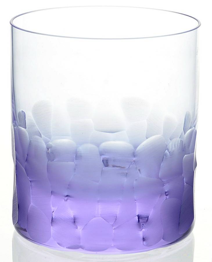 Pebbles Aqua Double Old Fashioned by Moser-1