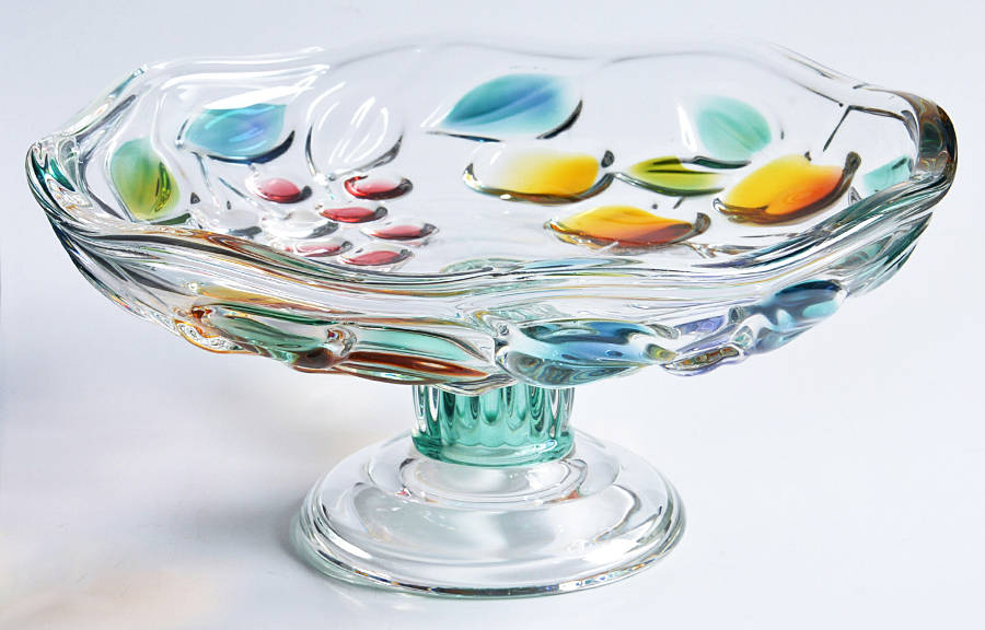 Garden Harvest (Embossed Color Fruit) Round Compote (Height X Width) by Mikasa-1