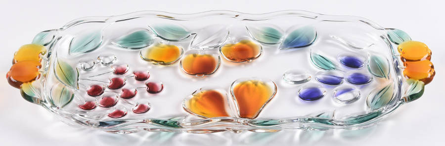 Garden Harvest (Embossed Color Fruit) Canape Tray by Mikasa-1
