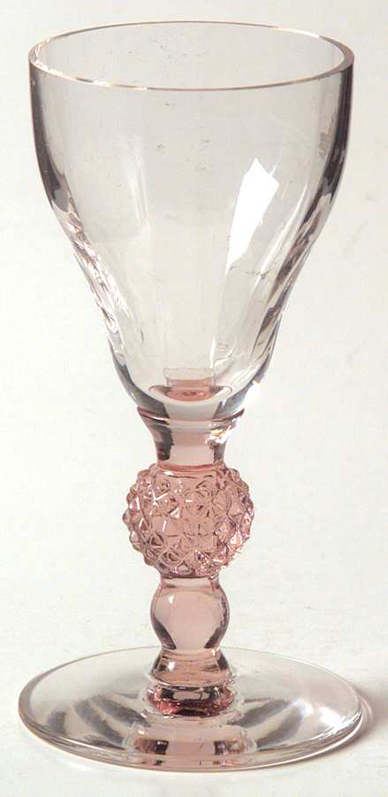 Old English Pink Cordial Glass by Morgantown-1