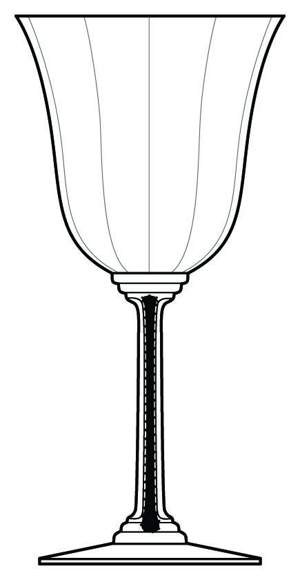 Fontanne Black Clear Water Goblet by Morgantown-1