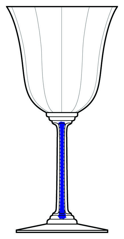 Fontanne Blue Clear Water Goblet by Morgantown-1