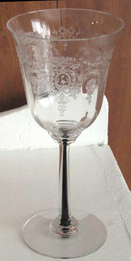 Biscayne Clear Black (Stem 7620) Water Goblet by Morgantown-1