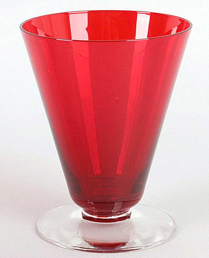 7659 Ruby Clear Footed Tumbler by Morgantown-1
