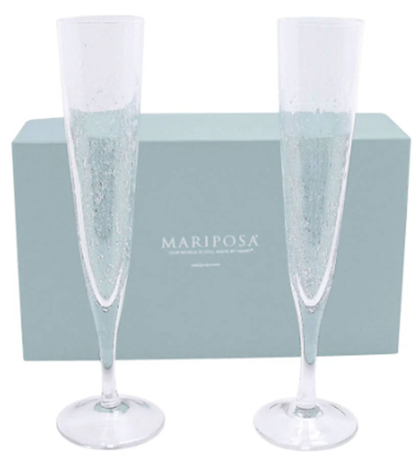 Bellini- Bubble Series Fluted Champagne - Set of 2 by Mariposa-1