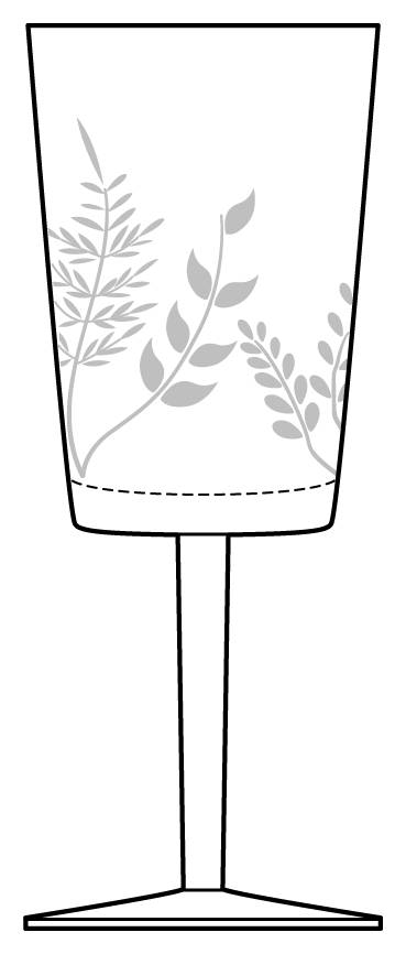 Field of Ferns Water Goblet by Mariposa-1