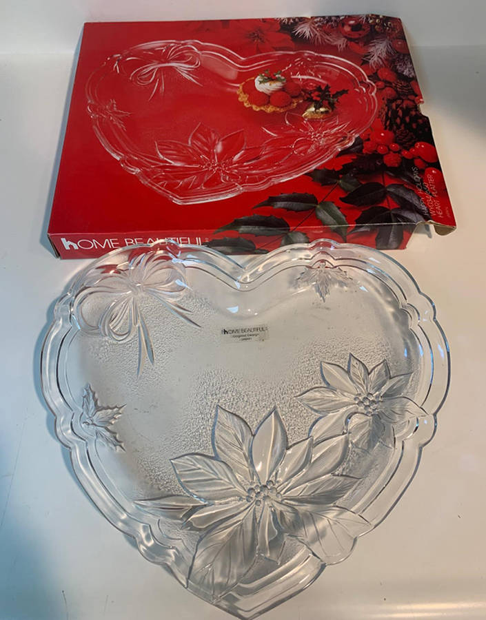 Happy Holidays 12" Heart Shape Platter by Mikasa-1