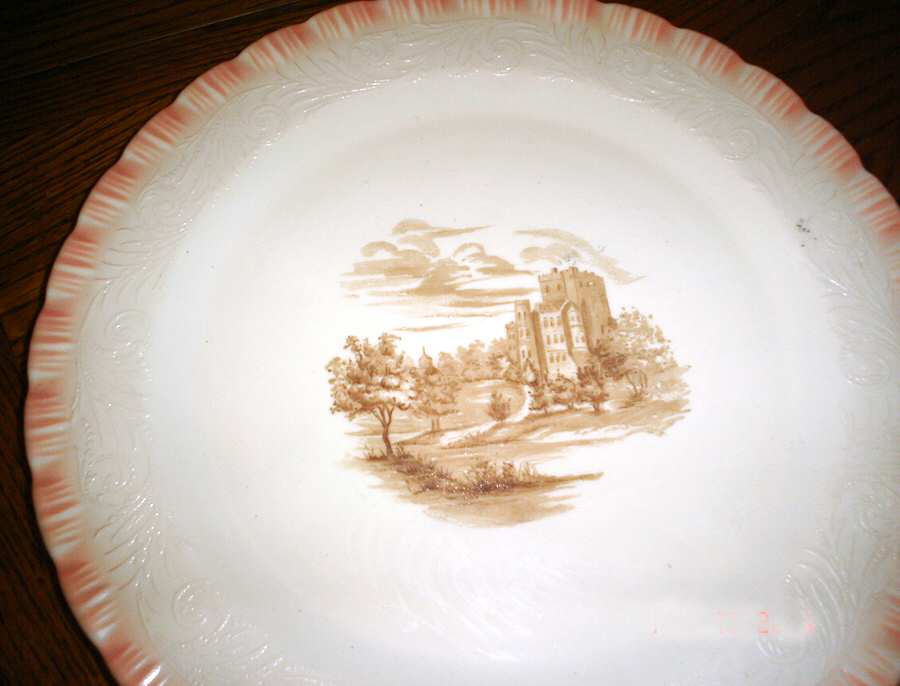 Chinex Classic Castle Red Dinner Plate by MacBeth-Evans-1