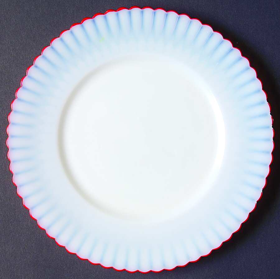 Petalware Cremax (Beige, Red Trim) 8" Salad Plate by MacBeth-Evans-1