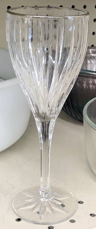 Tiara (Platinum Trim) Wine Glass by Mikasa-1