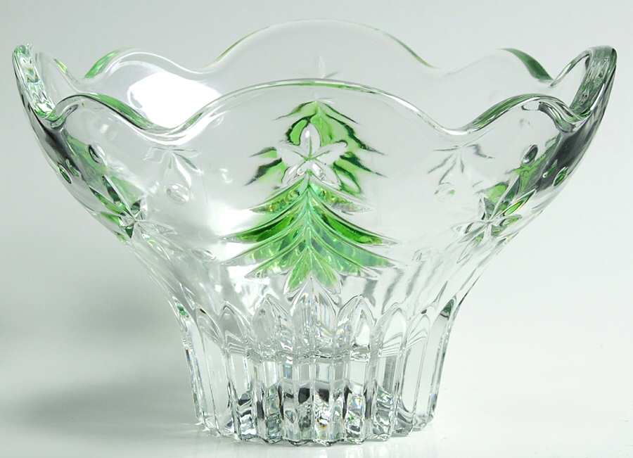 Christmas Night Green 6" Footed Bowl by Mikasa-1