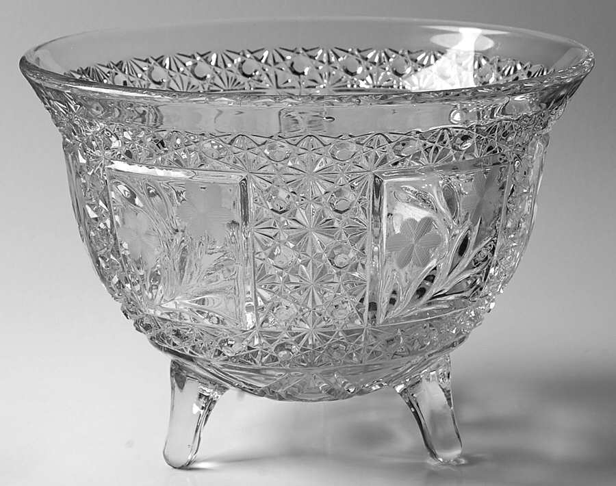 Snappy Clear 9" 3-Toed Footed Bowl by McKee-1