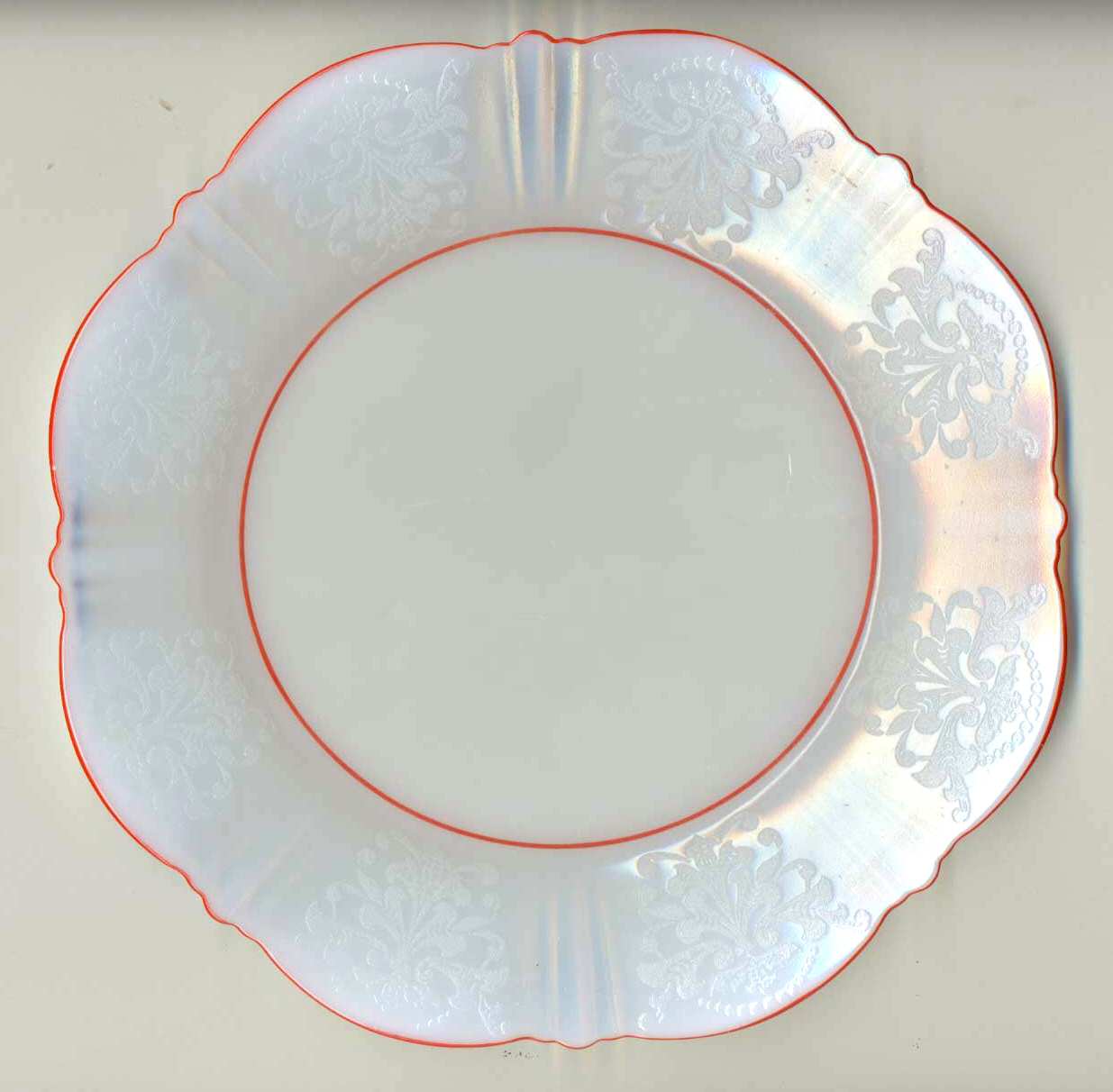 American Sweetheart Monax Redtrim 8" Salad Plate by MacBeth-Evans-1