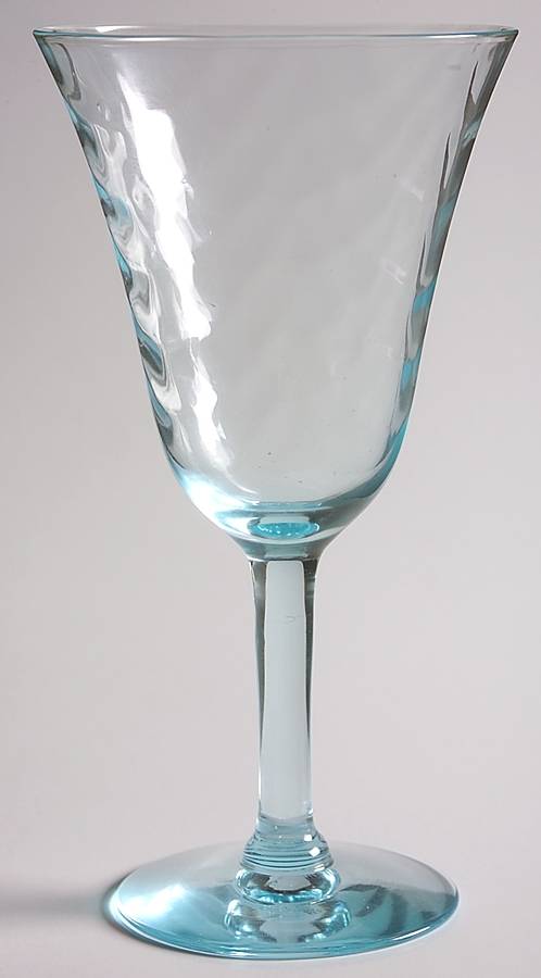 Palm Optic Aquamarine (Stem 7586) Water Goblet by Morgantown-1
