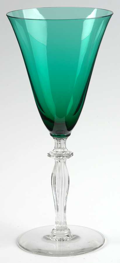Monroe Stiegel Green (Blue Green) Water Goblet by Morgantown-1