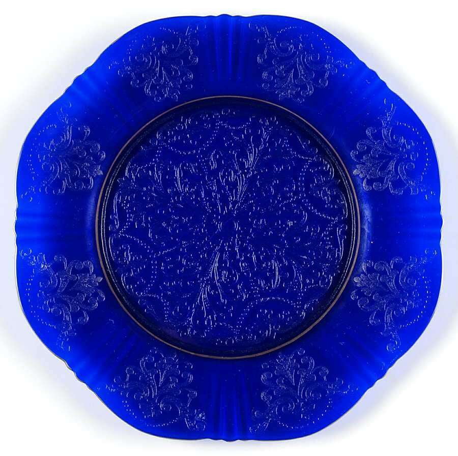 American Sweetheart Cobalt (Sterling Trim) 8" Salad Plate by MacBeth-Evans-1