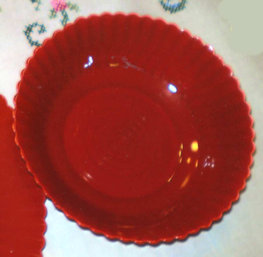 Petalware Red Cereal Bowl by MacBeth-Evans-1