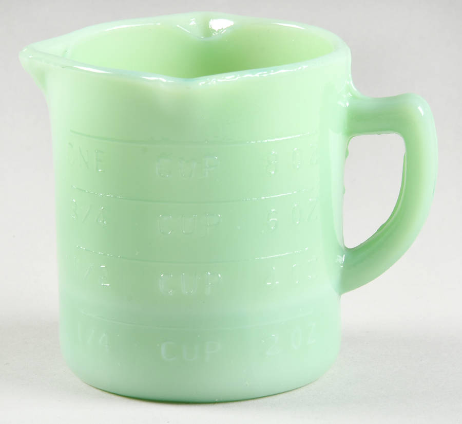 Jadeite-Green Glass 1 Cup Measuring Cup by Martha Stewart-1
