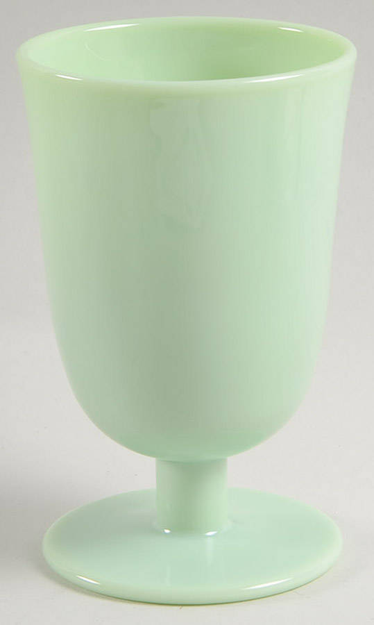 Jadeite-Green Glass Low Water Goblet by Martha Stewart-1