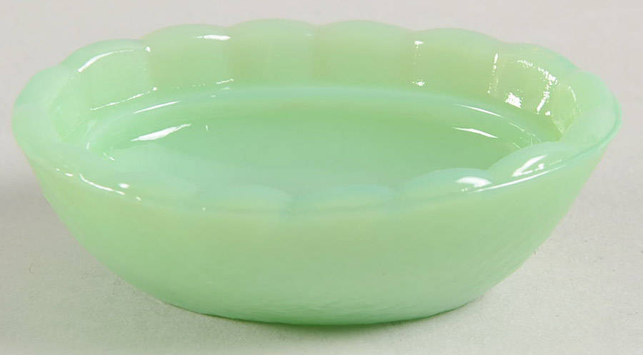 Jadeite-Green Glass Chick Salt-No Lid by Martha Stewart-1