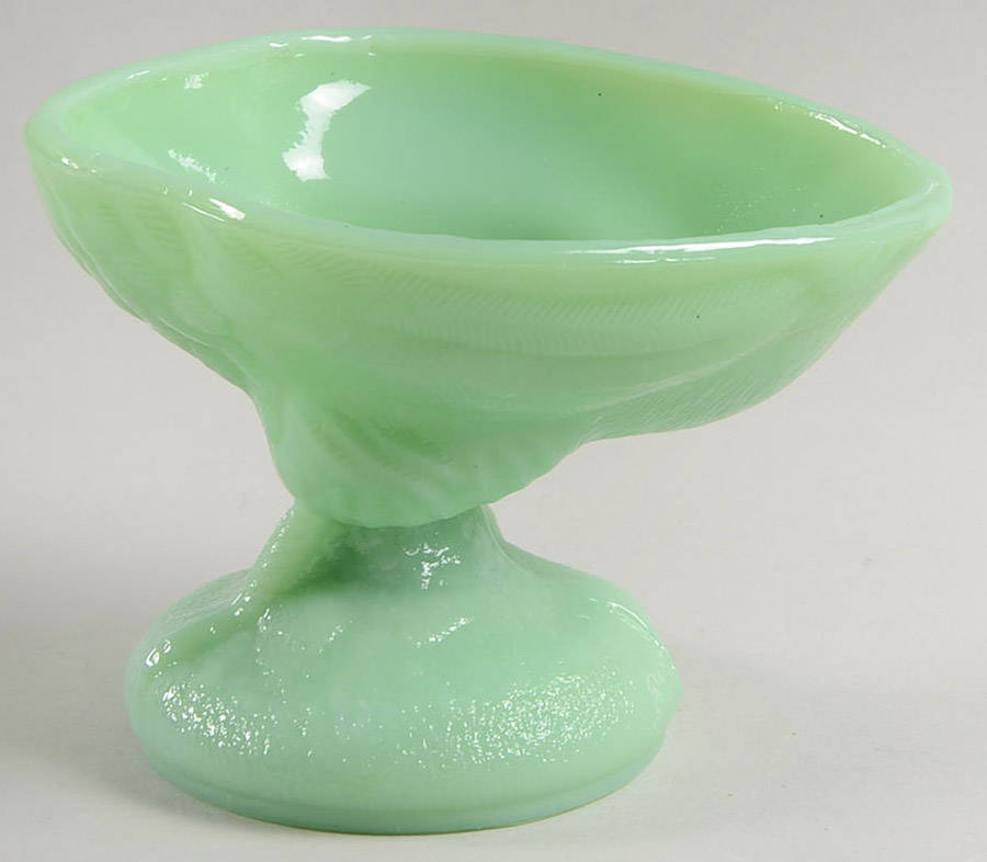 Jadeite-Green Glass #158 Atterbury Rooster Box No Lid by Martha Stewart-1