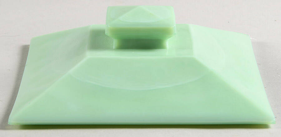 Jadeite-Green Glass Lid for Candy Box by Martha Stewart-1