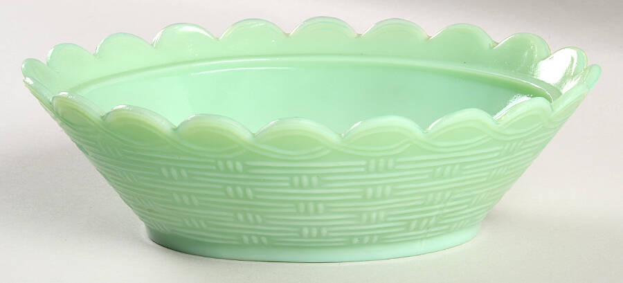 Jadeite-Green Glass Hen on Nest-Jade Green-No Lid by Martha Stewart-1