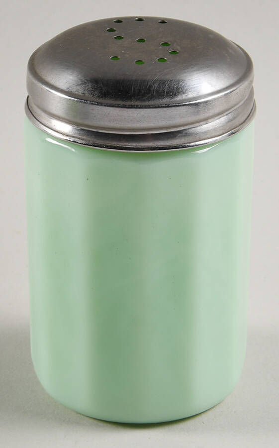Jadeite-Green Glass Salt Shaker & Lid by Martha Stewart-1