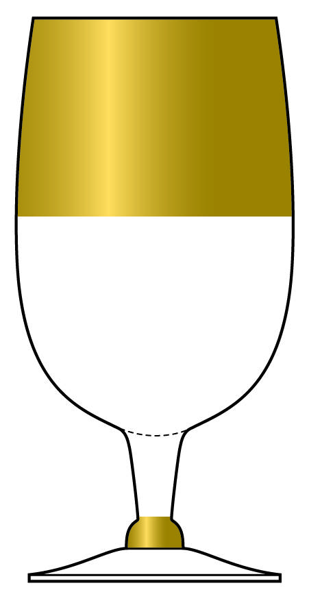 Northern Hemisphere Parisian Gold Water Goblet by Marc Blackwell Glass-1