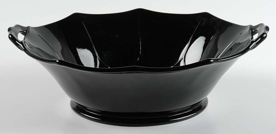 Octagon Edge Black 9" Handled Bowl by McKee-1