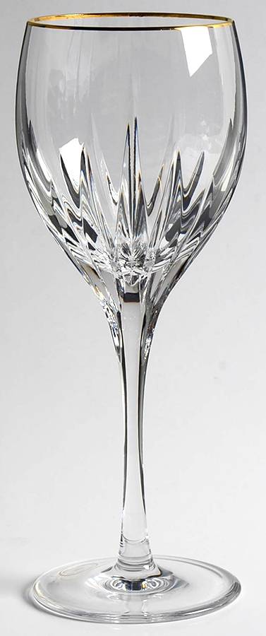 Vernon (Gold Trim) Water Goblet by Michael C Fina-1