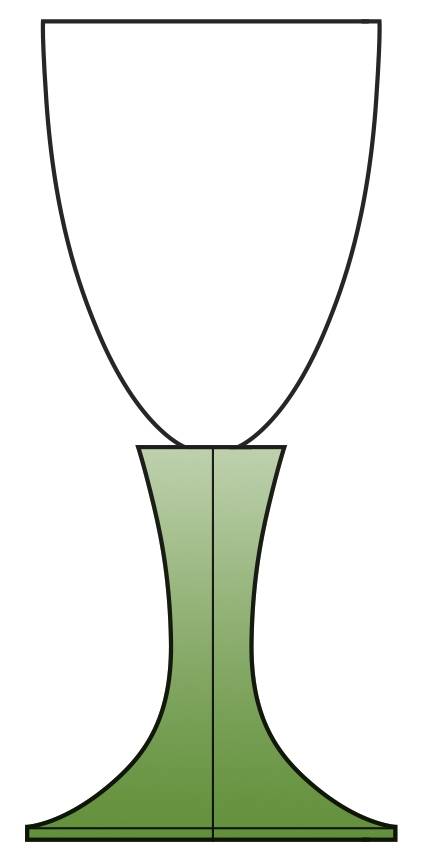 Lancelot Ocean Green Water Goblet by Moser-1