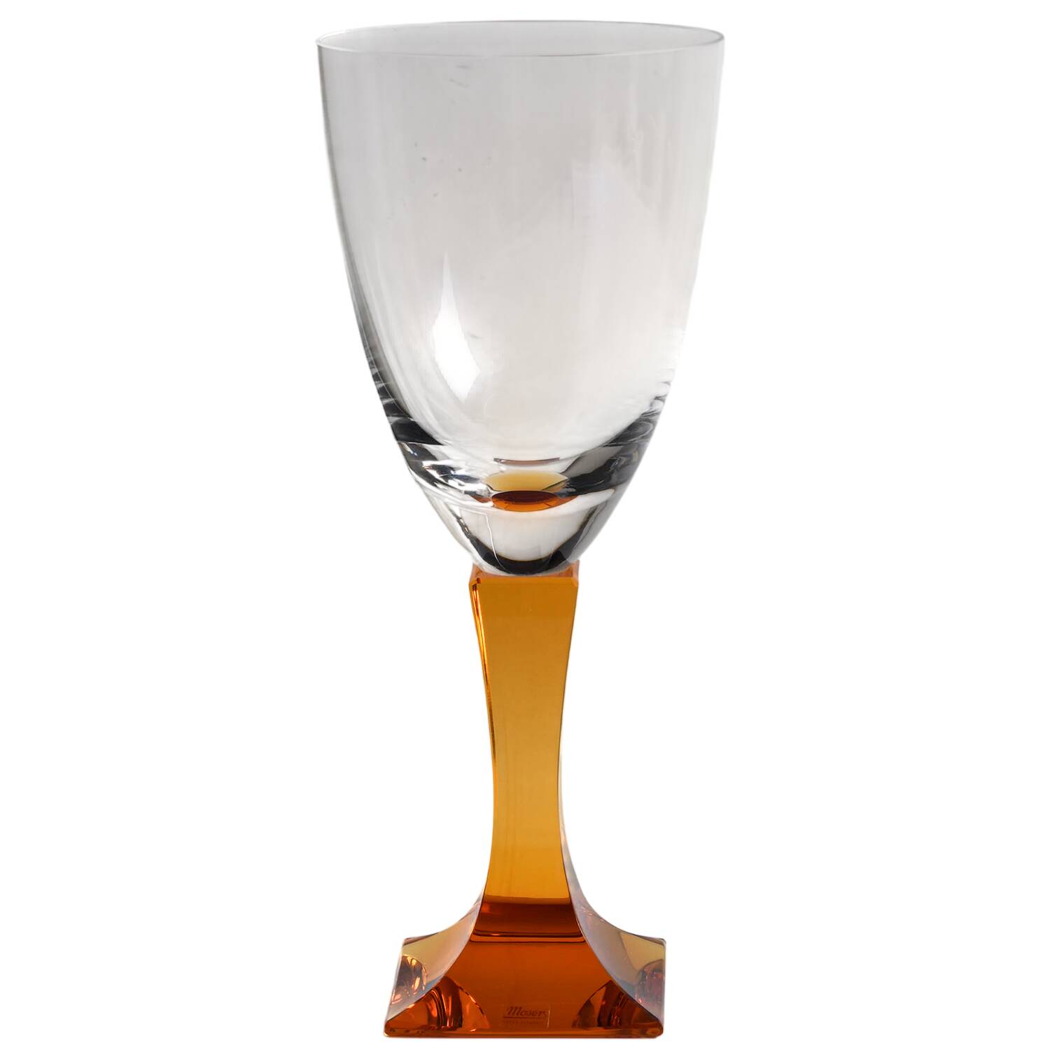 Lancelot Topaz Water Goblet by Moser-1