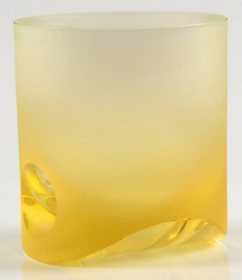 Tipsy Frosted Yellow Double Old Fashioned by Moser-1