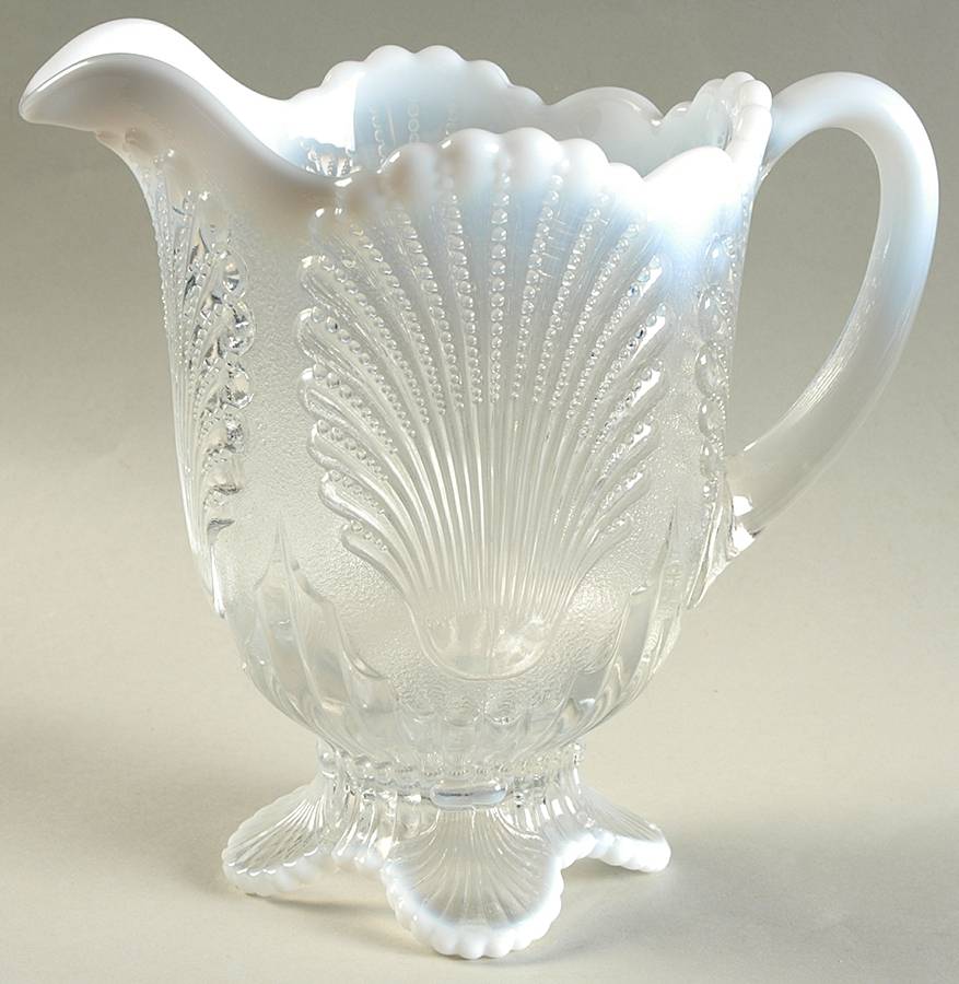 Shell Crystal Opal 38 Oz Pitcher by Mosser (Ohio)-1