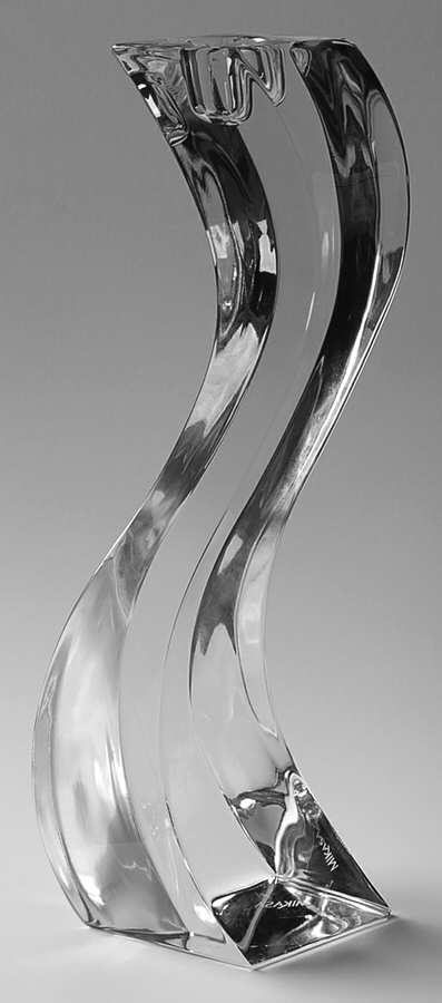 Serpentine 10" Tall Single Light Candlestick by Mikasa-1