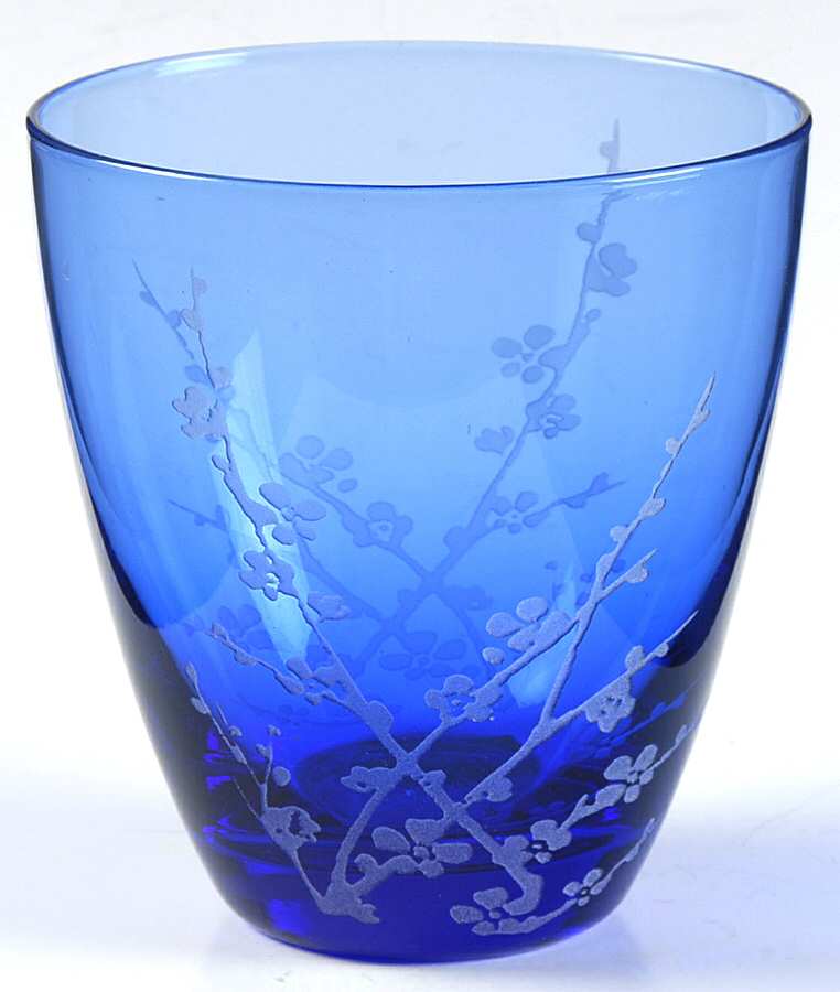 Cherry Blossom Cobalt Blue Double Old Fashioned by Mikasa-1