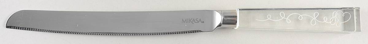 Love Story Wedding Cake Knife W/Stainless Blade by Mikasa-1