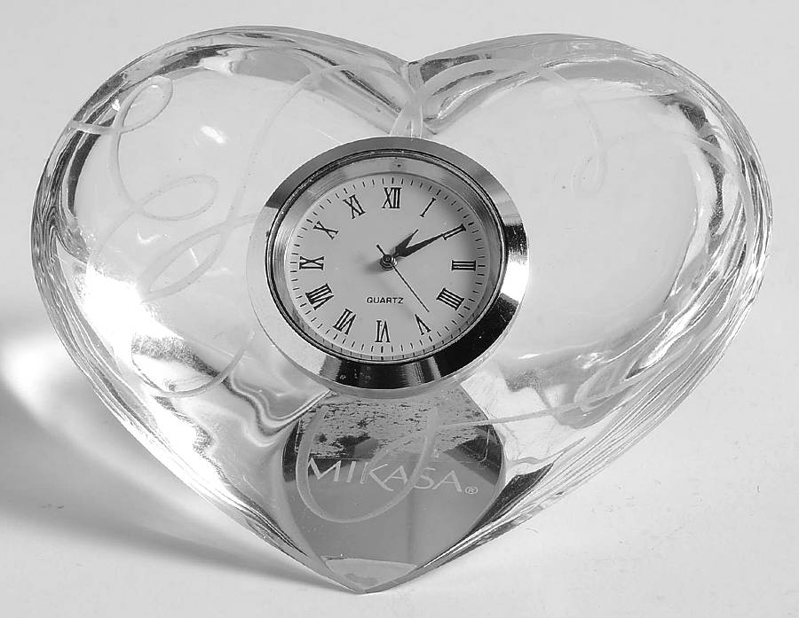 Love Story Heart Shape Quartz Clock by Mikasa-1