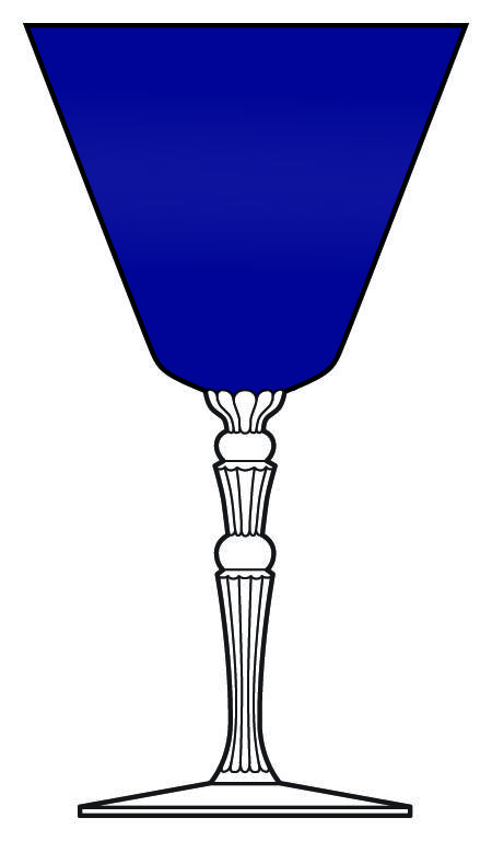 Jacobean Cobalt Water Goblet by Morgantown-1