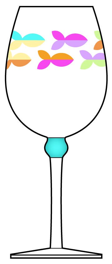 Caribbean Wine Glass by Momo Panache Crystal-1