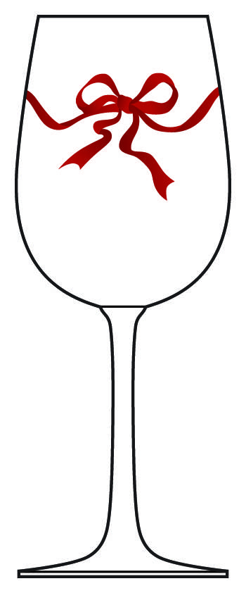 Mistletoe Wine Glass by Martha Stewart-1
