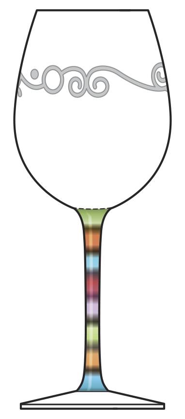 Summertime Wine Glass by Momo Panache Crystal-1